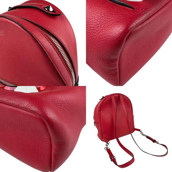 FENDI Red Leather Backpack - Picture 4 of 5